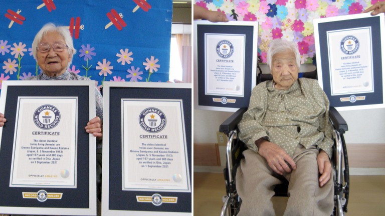 Irmãs japonesas de 107 anos conquistaram o Guinness por serem as gêmeas mais velhas do mundo