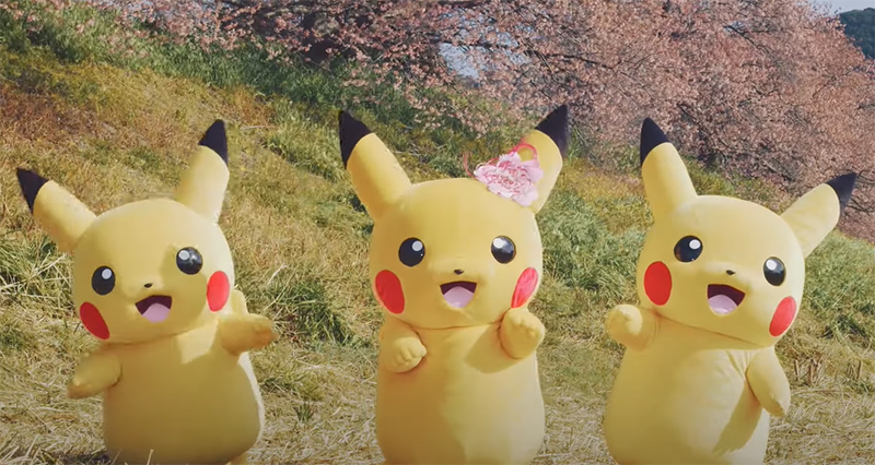 Pikachus dançam “Sakura Sakura”