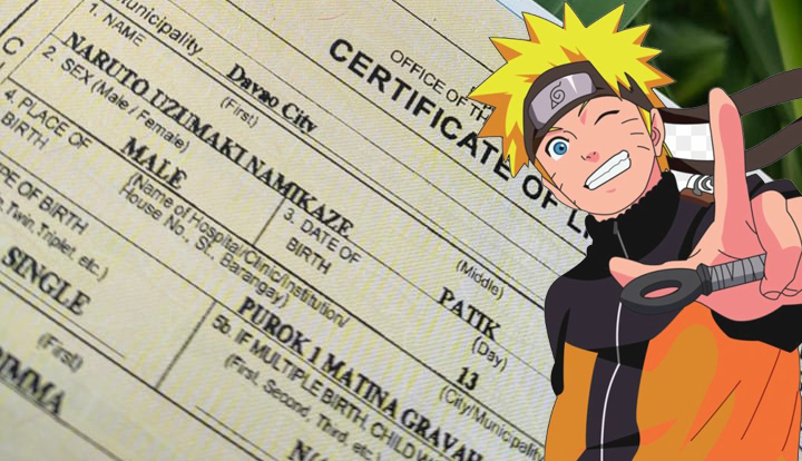 Um pai solteiro das Filipinas e muito fã de Naruto Shippuden, uma das séries de mangá e anime mais antigas com exatamente 500 episódios abrangendo uma década de 2007 a 2017, colocou o nome do seu filho de Naruto Uzumaki Namikaze,
