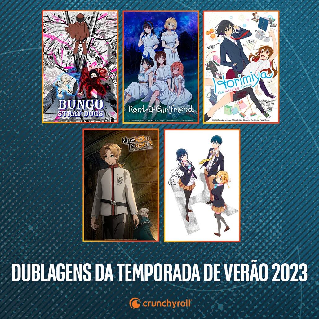 Animes da Temporada de Verão 2023 com dublagem confirmada na Crunchyroll
