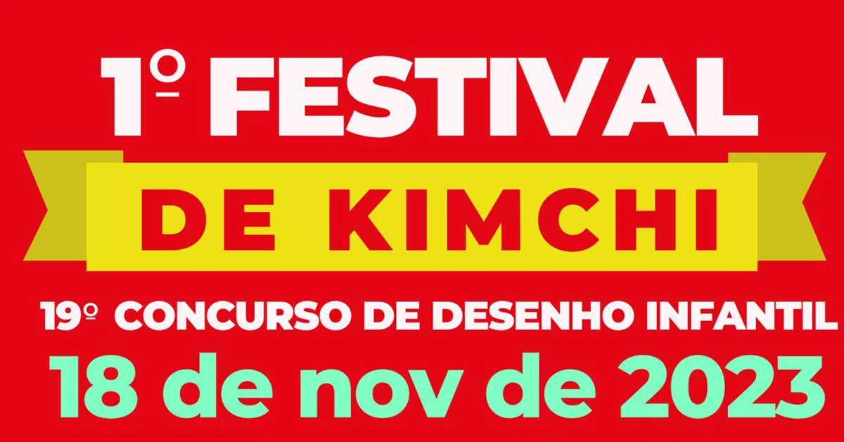 O 1º Festival do Kimchi e o 19º Concurso de Desenho Infantil vão agitar a Praça Coronel Fernando Prestes, no dia 18 de novembro de 2023.