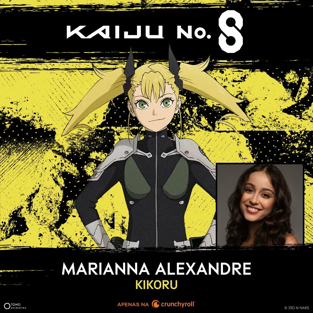 A Crunchyroll revelou que irá exibir episódios ao vivo da adaptação para série anime do mangá Kaiju No. 8 de Naoya Matsumoto.
