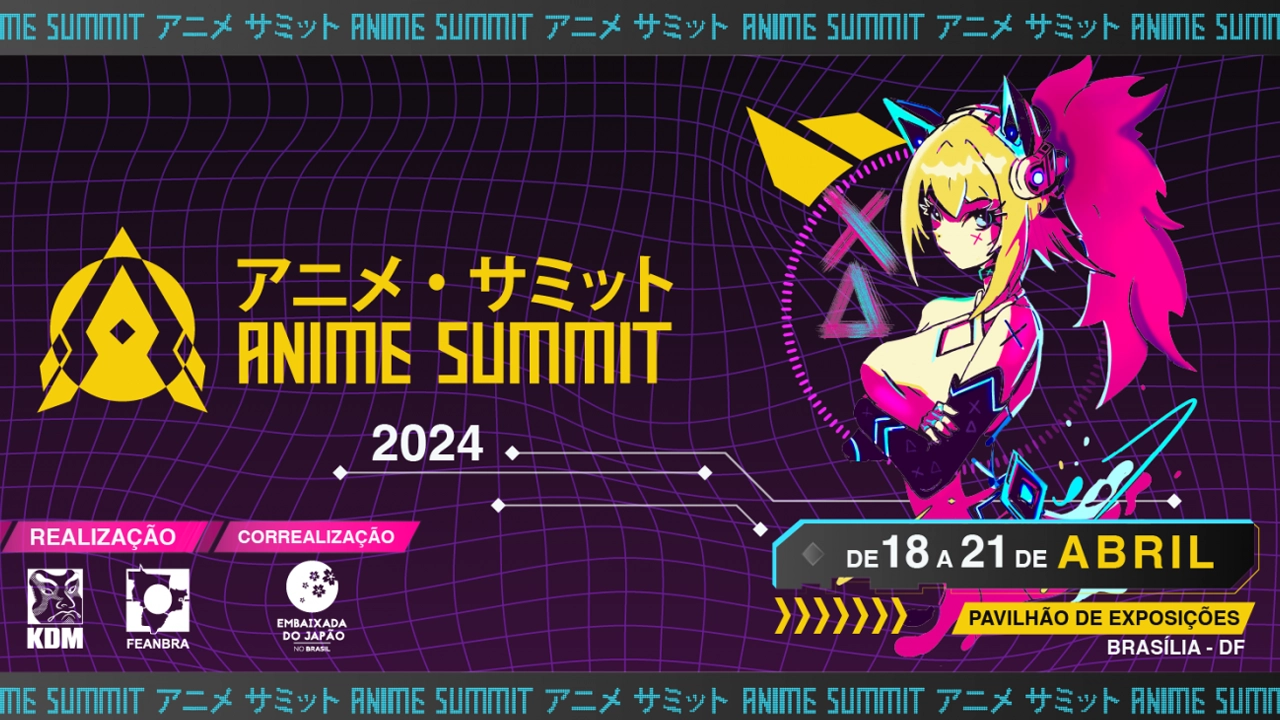 O Anime Summit, retorna em sua maior edição no Pavilhão de Exposições do Parque da Cidade de 18 a 21 de abril de 2024.